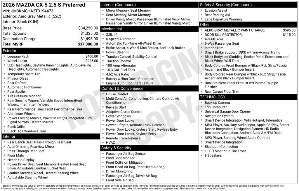 New 2026 MAZDA CX-5 Preferred AWD/4WD image 10