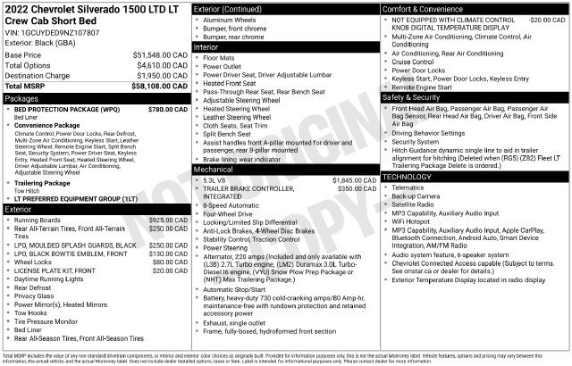 Used 2022 Chevrolet Silverado 1500 LT w/ Bed Protection Package AWD/4WD image 7