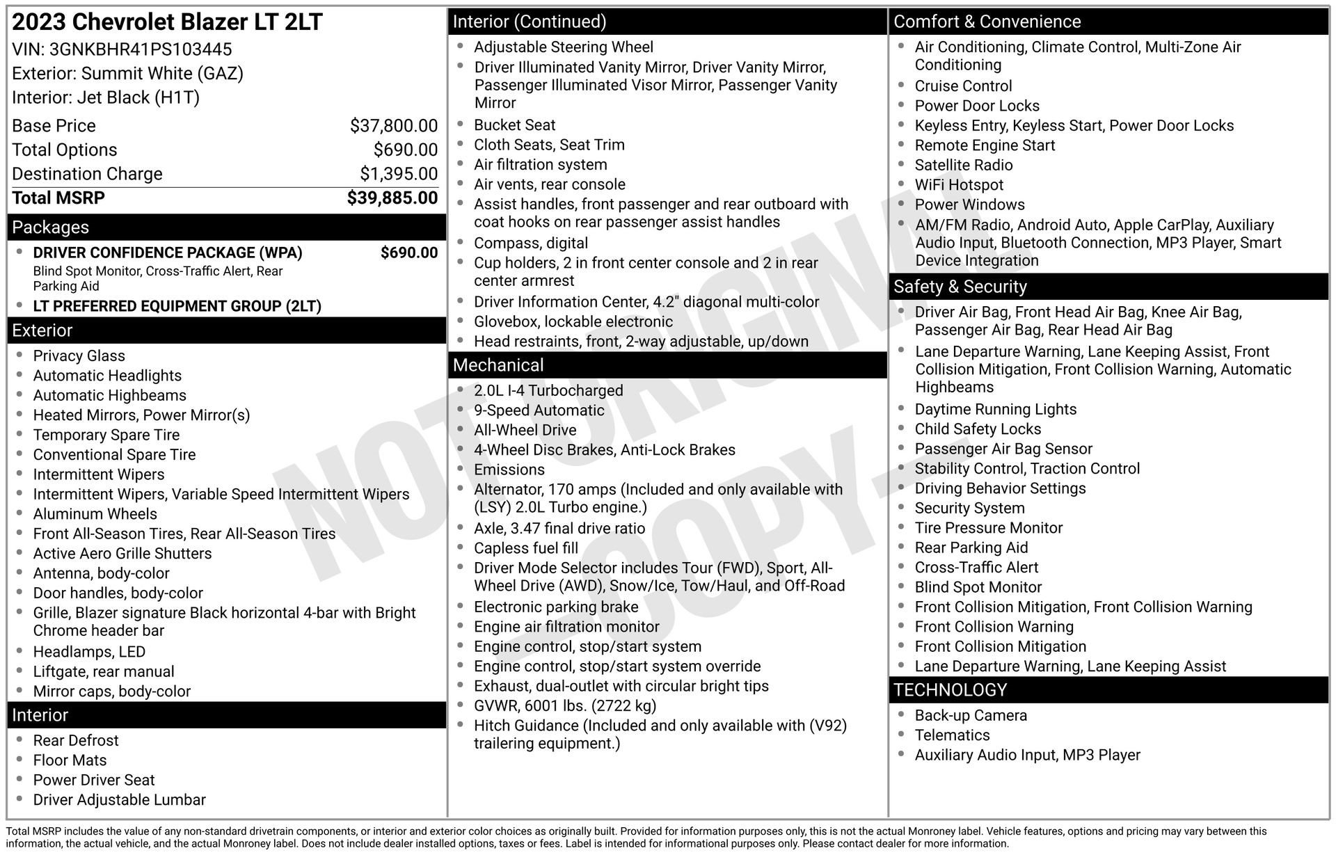 Certified 2023 Chevrolet Blazer LT w/ Driver Confidence Package image 4