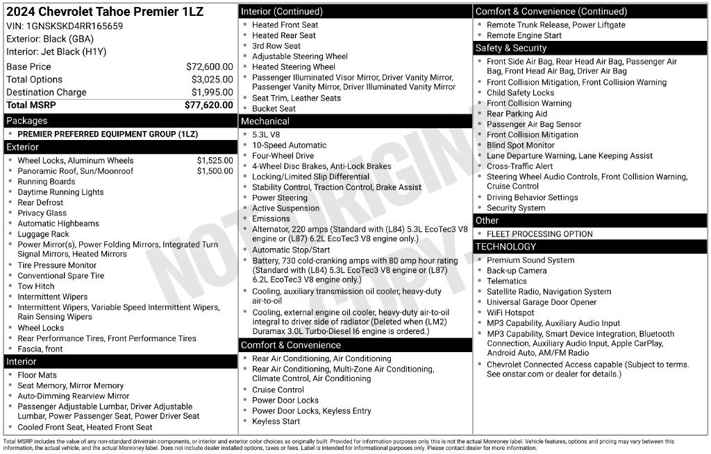 Used 2024 Chevrolet Tahoe Premier AWD/4WD image 6