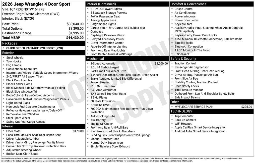 New 2026 Jeep Wrangler Unlimited Sport AWD/4WD image 41