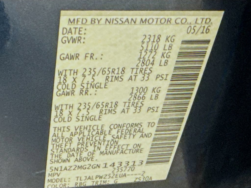 Used 2016 Nissan Murano S FWD image 38