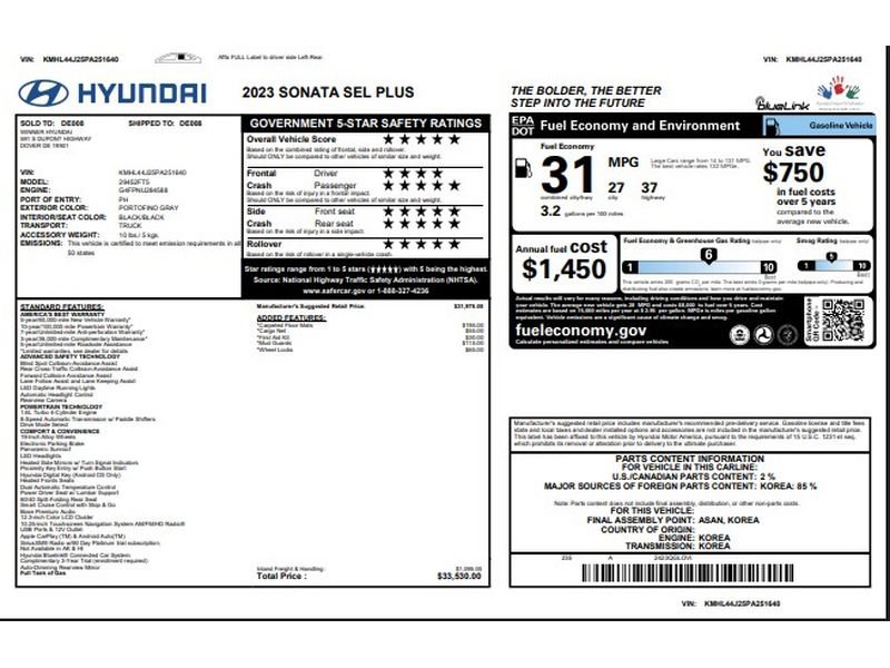 Used 2023 Hyundai Sonata SEL Plus FWD image 9