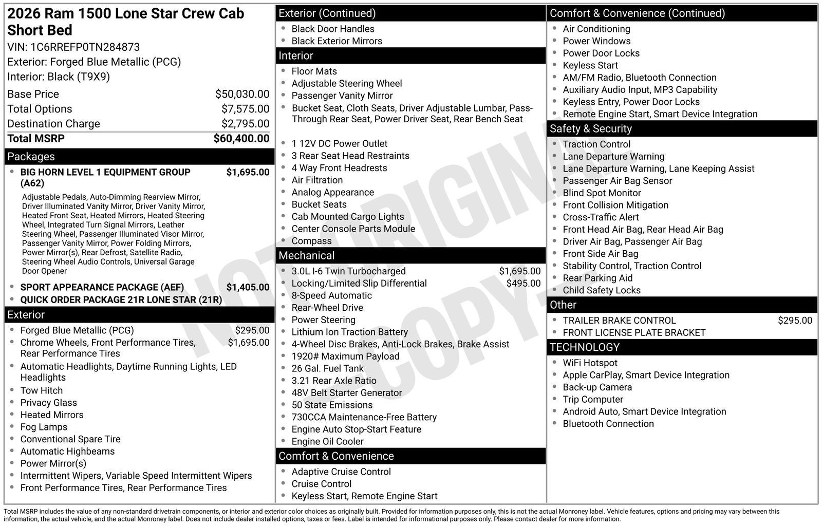New 2026 RAM 1500 Lone Star RWD image 25