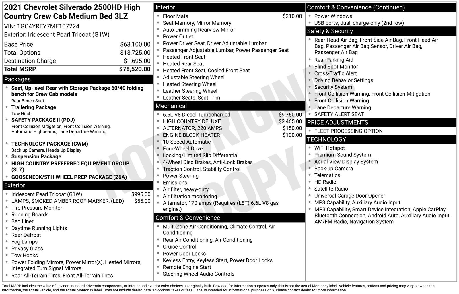 Certified 2021 Chevrolet Silverado 2500 High Country AWD/4WD image 35