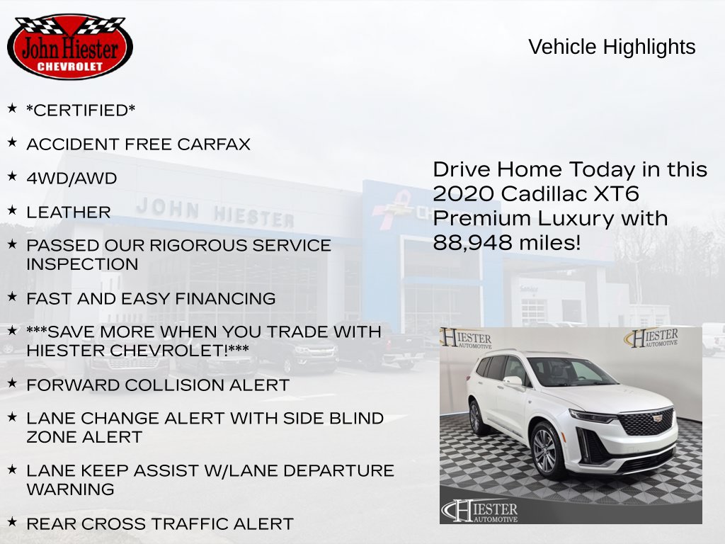 Certified 2020 Cadillac XT6 Premium Luxury w/ Platinum Package AWD/4WD image 6