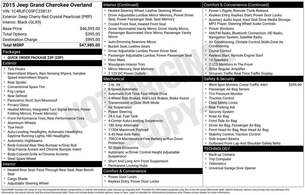 Used 2015 Jeep Grand Cherokee Overland image 24