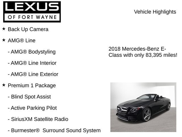 Used 2018 Mercedes-Benz E 400 4MATIC Cabriolet image 7