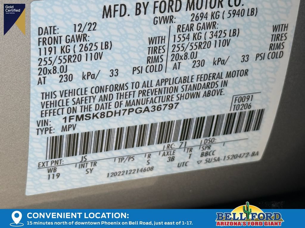 Certified 2023 Ford Explorer XLT w/ Equipment Group 202A AWD/4WD image 38