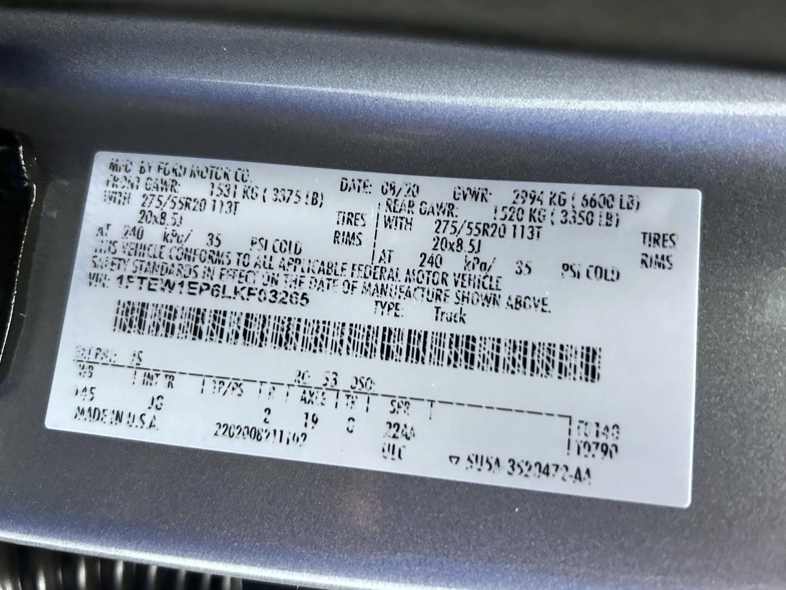 Used 2020 Ford F150 XL w/ Equipment Group 101A Mid AWD/4WD image 25