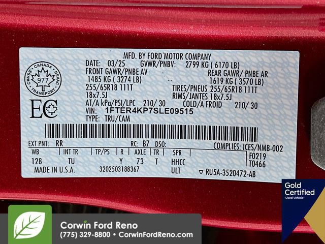 Used 2025 Ford Ranger Lariat w/ Advanced Towing Package AWD/4WD image 35