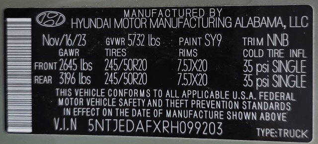 Used 2024 Hyundai Santa Cruz Limited AWD/4WD image 46