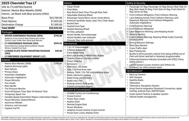 Used 2025 Chevrolet Trax LT w/ Driver Confidence Package FWD image 11