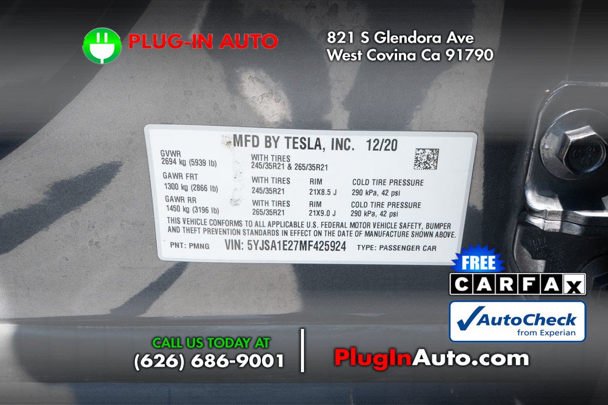 Used 2021 Tesla Model S Long Range Plus AWD/4WD image 11