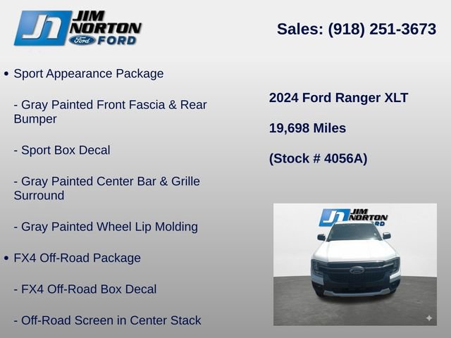 Used 2024 Ford Ranger XLT w/ FX4 Off-Road Package AWD/4WD image 13