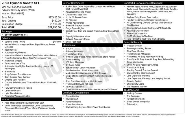 Used 2023 Hyundai Sonata SEL image 23