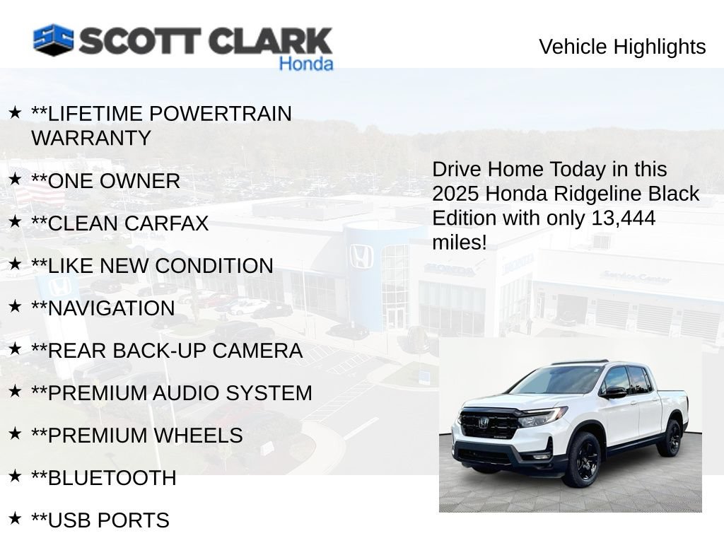 Used 2025 Honda Ridgeline Black Edition image 11