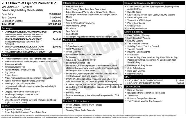 Used 2017 Chevrolet Equinox Premier w/ Enhanced Convenience Package image 15