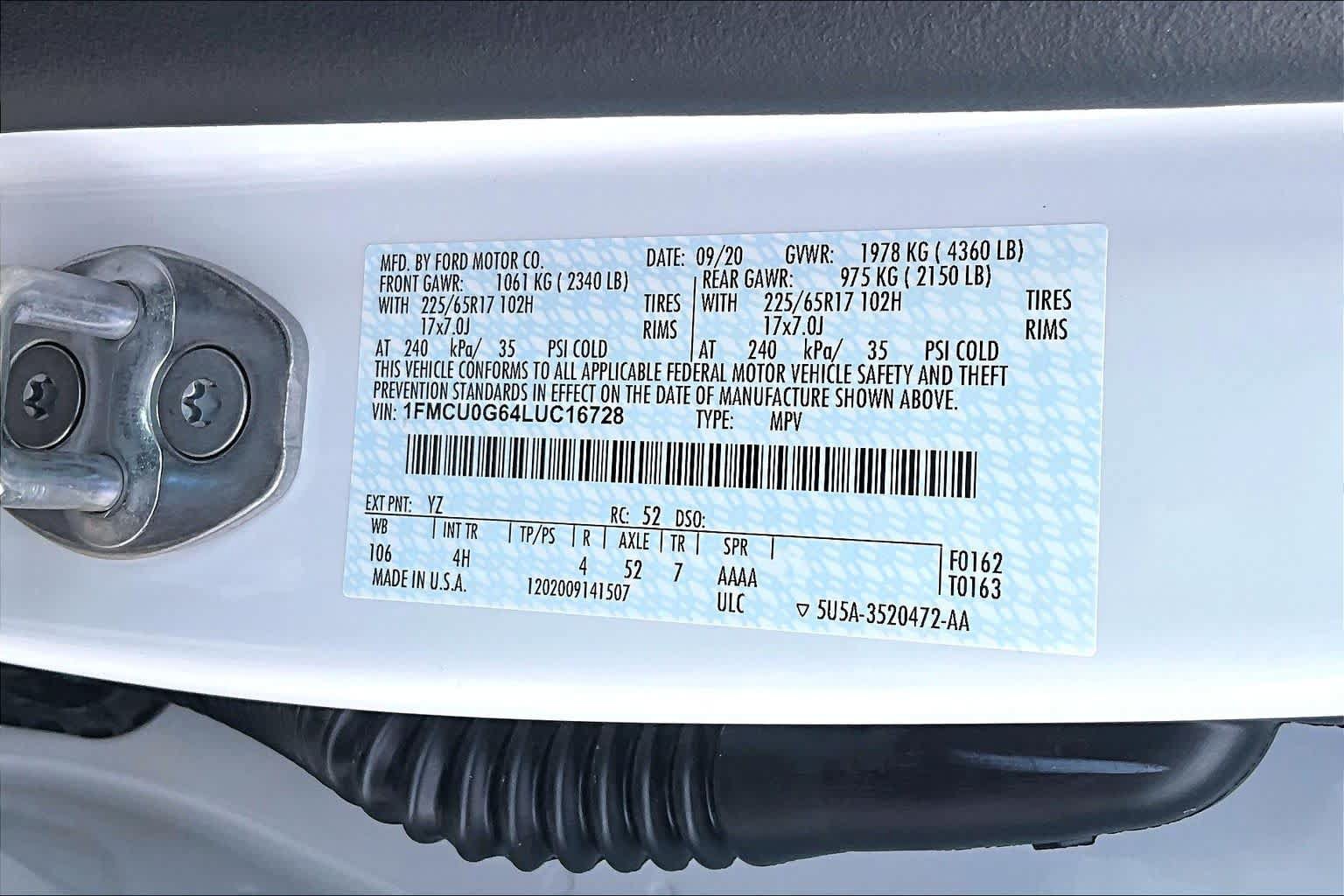 Used 2020 Ford Escape SE FWD image 34
