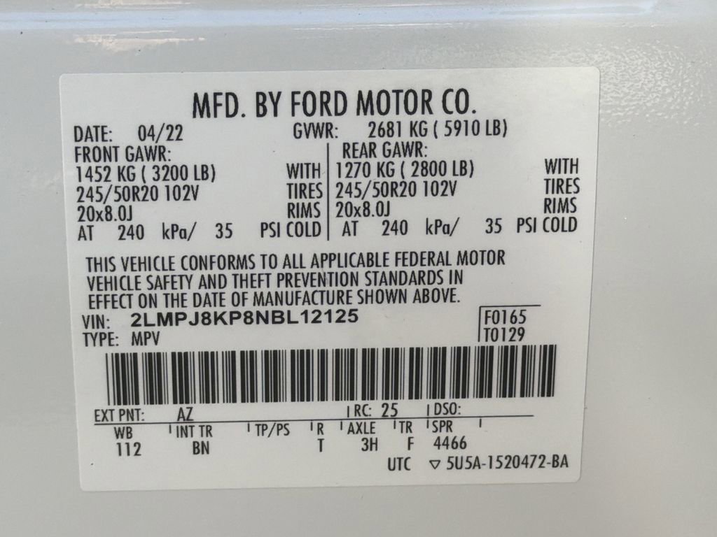 Used 2022 Lincoln Nautilus Reserve w/ Equipment Group 201A image 35