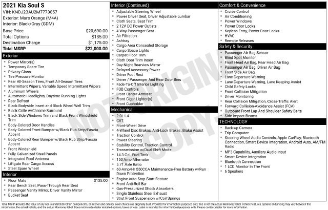 Used 2021 Kia Soul S FWD image 11