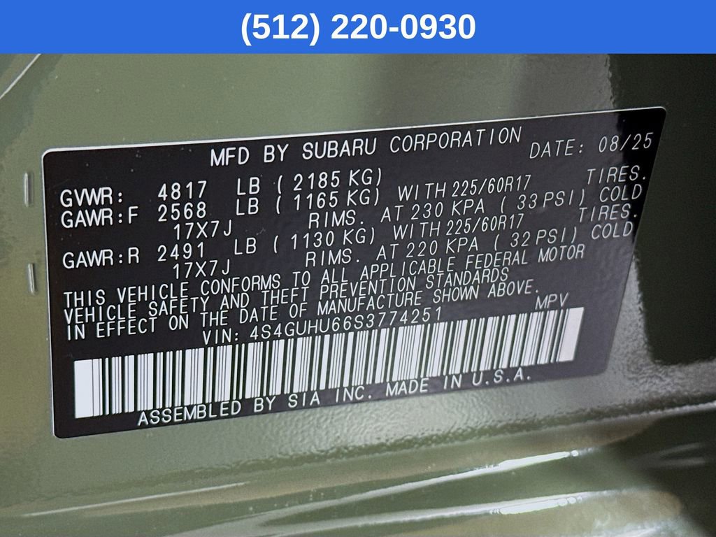 Certified 2025 Subaru Crosstrek 2.5i Wilderness w/ Crosstrek Mirror Package image 41