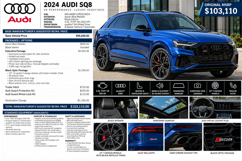 Used 2024 Audi SQ8 Premium Plus AWD/4WD image 2