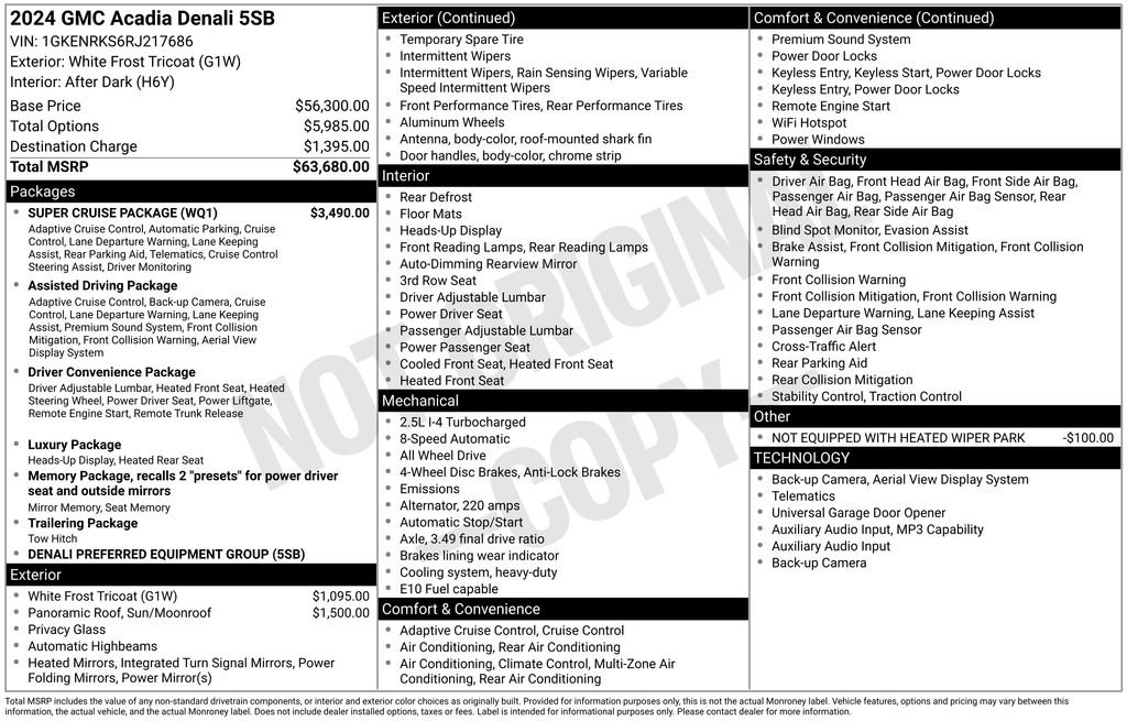 Used 2024 GMC Acadia Denali w/ Super Cruise Package AWD/4WD image 5