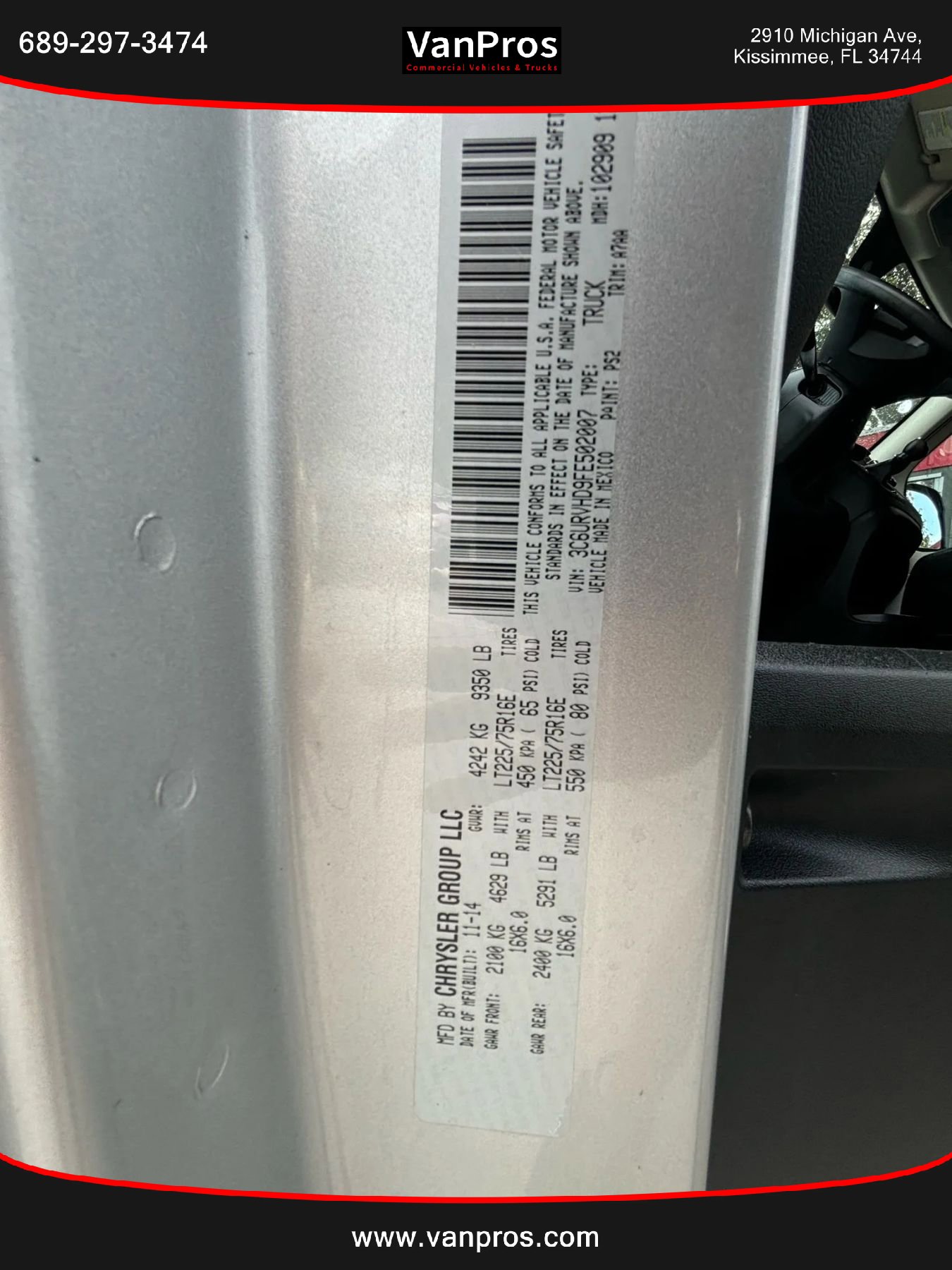 Used 2015 RAM ProMaster 3500 w/ Mopar Trailer Tow Group FWD image 21