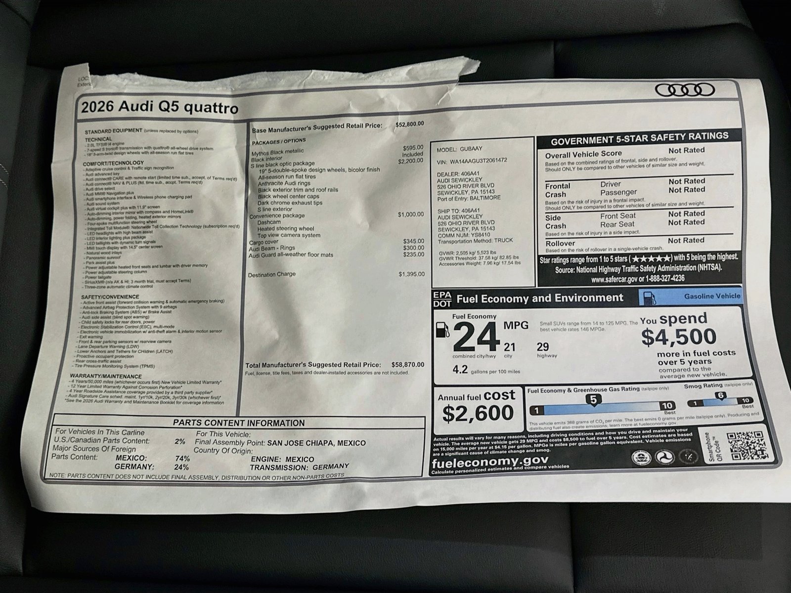New 2026 Audi Q5 2.0T AWD/4WD image 46