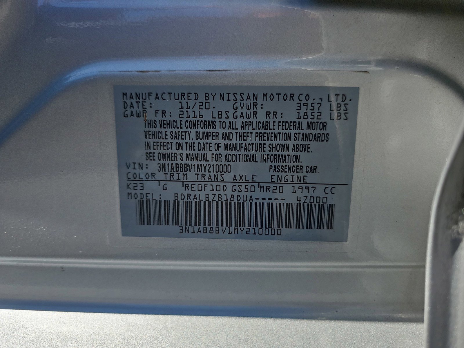 Used 2021 Nissan Sentra S FWD image 29