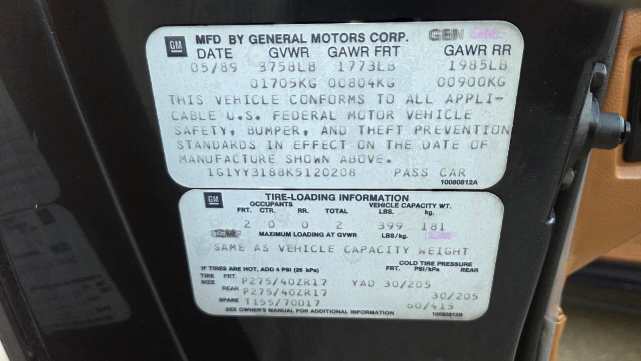 Used 1989 Chevrolet Corvette Convertible RWD image 28