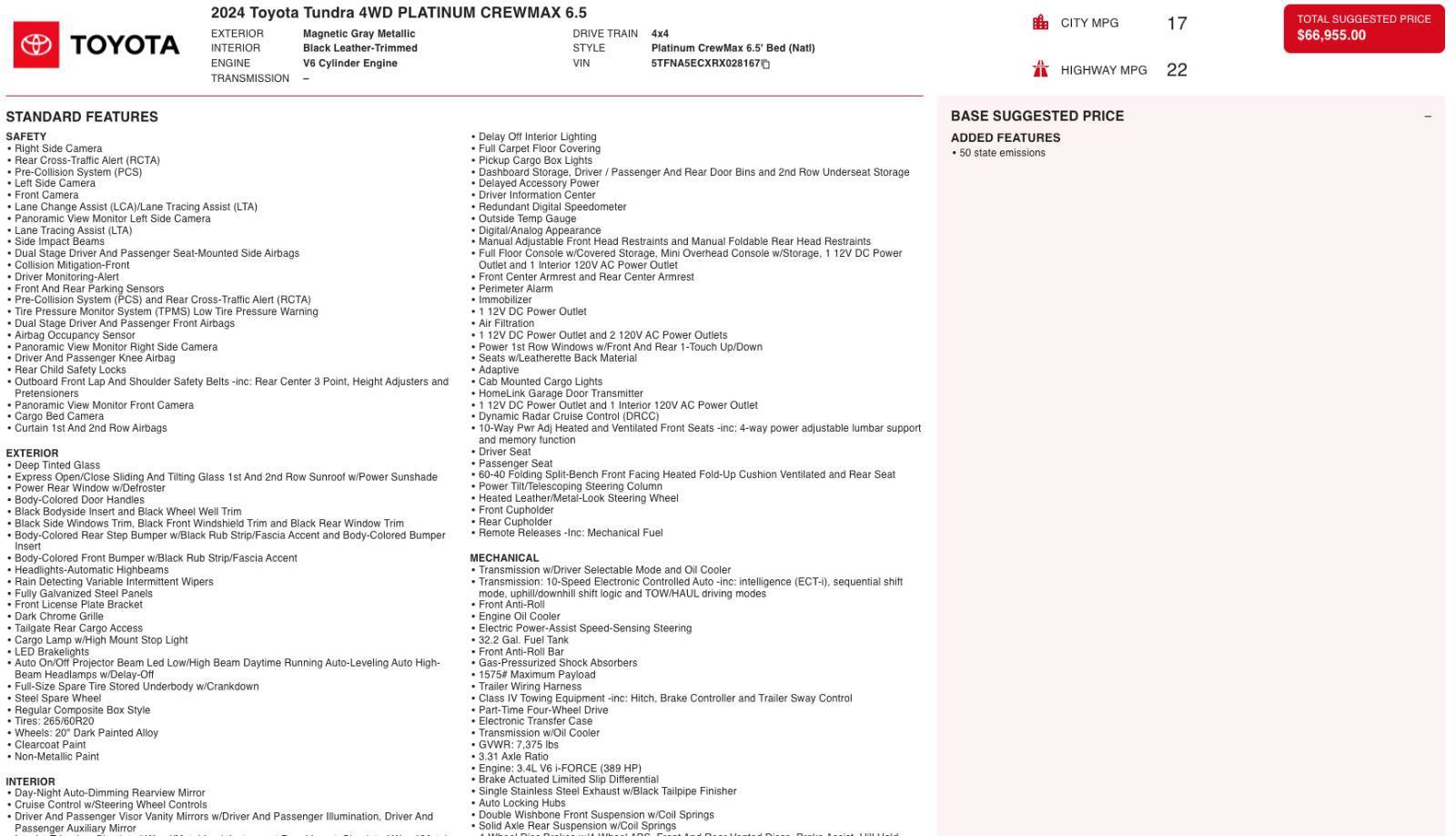 Used 2024 Toyota Tundra Platinum image 9