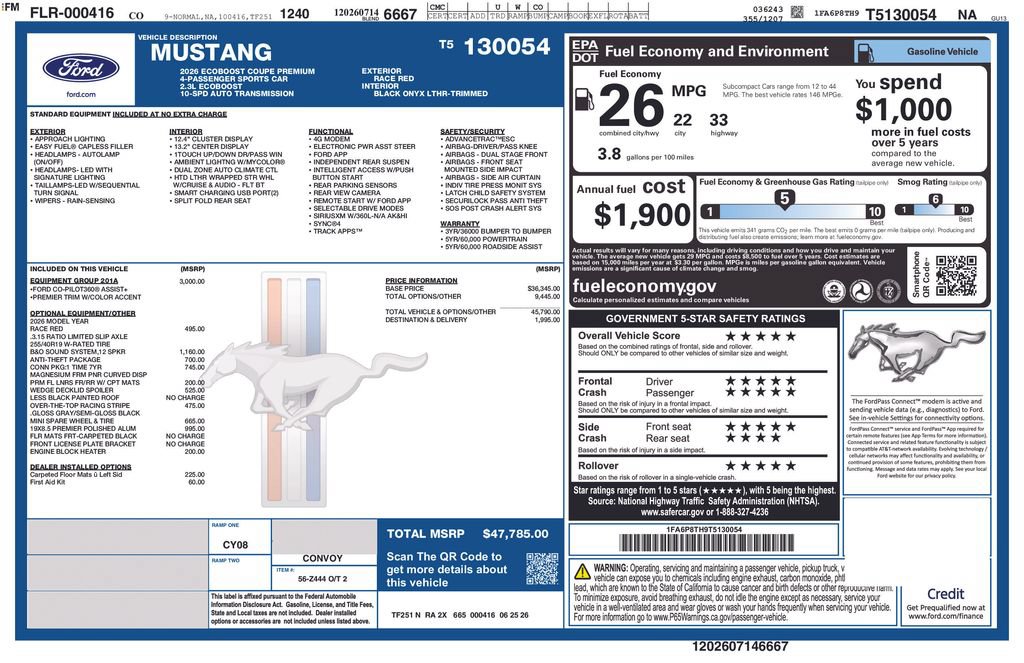 New 2026 Ford Mustang Premium RWD image 23