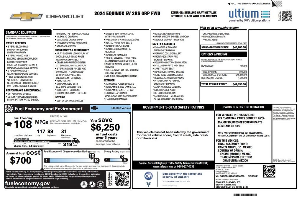 Used 2024 Chevrolet Equinox EV RS FWD image 3