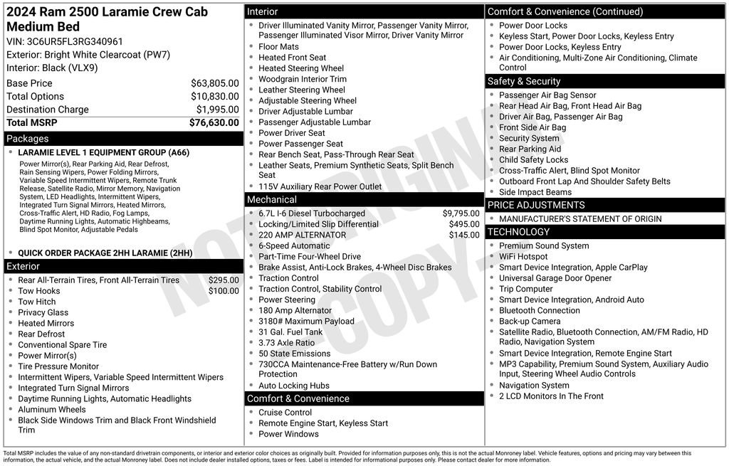 Used 2024 RAM 2500 Laramie AWD/4WD image 32