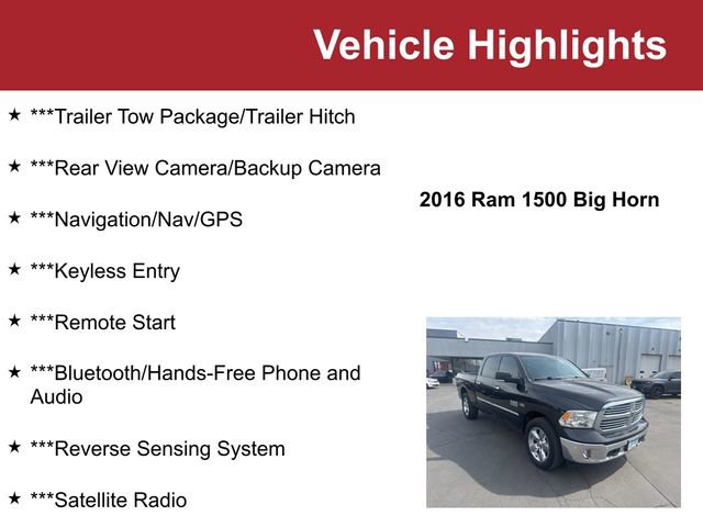 Used 2016 RAM 1500 Big Horn image 2