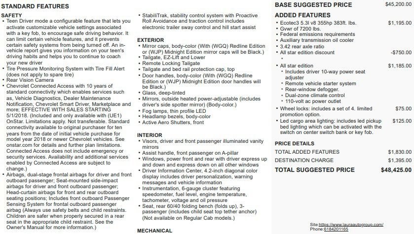 Certified 2018 Chevrolet Silverado 1500 LT w/ All Star Edition AWD/4WD image 2