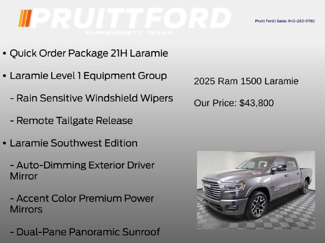 Used 2025 RAM 1500 Laramie w/ Laramie Southwest Edition AWD/4WD image 7