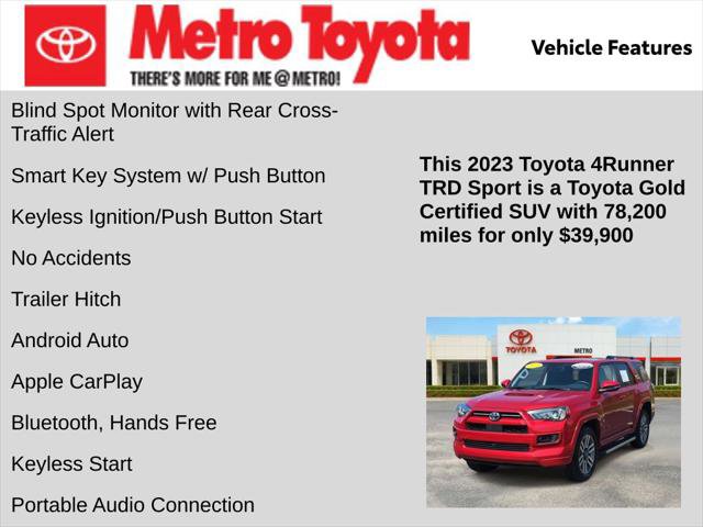 Certified 2023 Toyota 4Runner TRD Sport w/ Technology Package AWD/4WD image 11