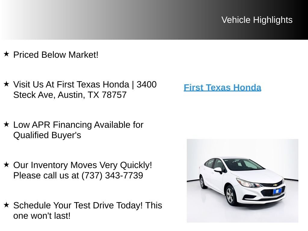 Used 2018 Chevrolet Cruze LS FWD image 9