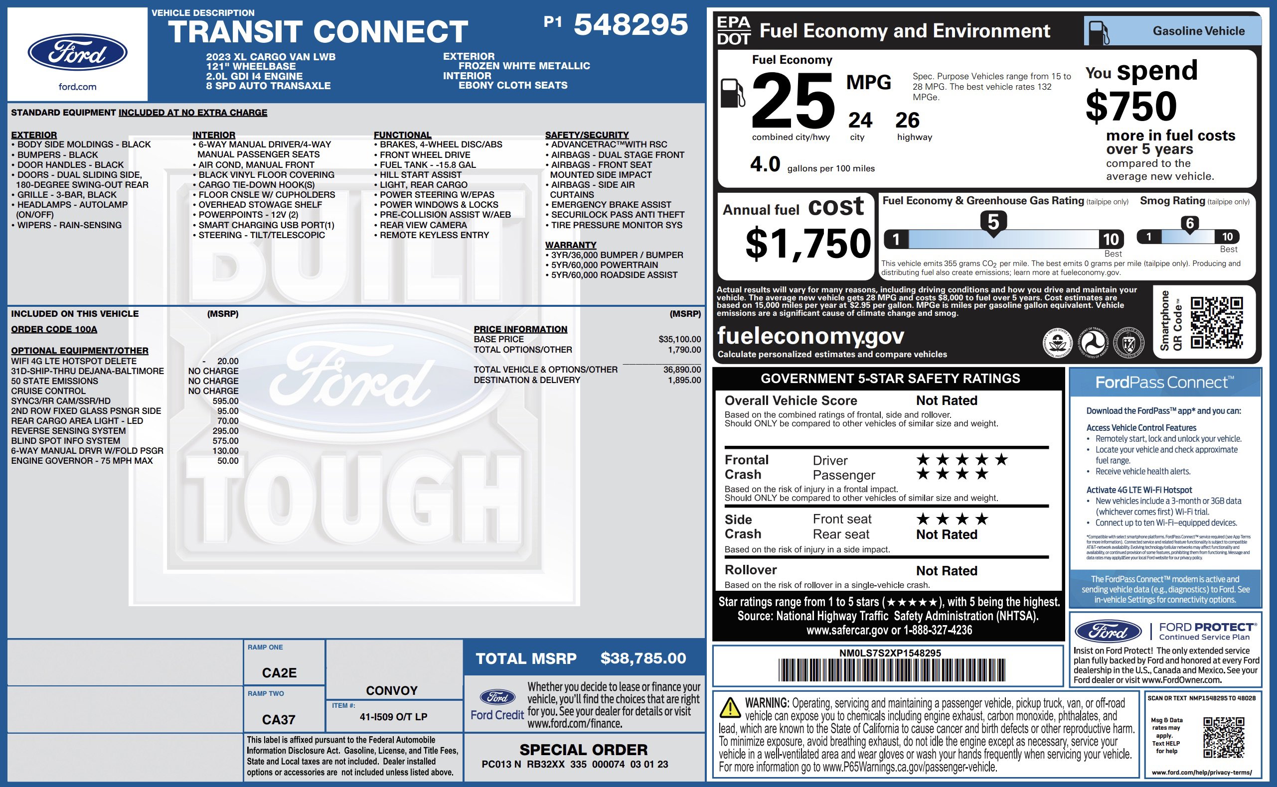 Used 2023 Ford Transit Connect XL image 3
