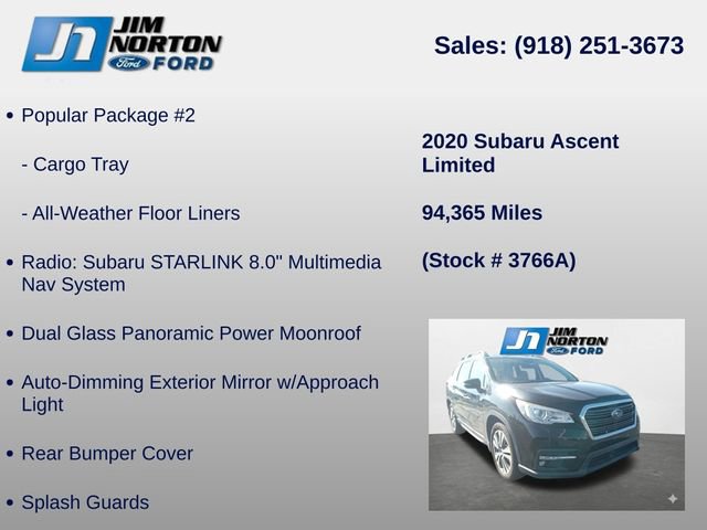 Used 2020 Subaru Ascent Limited w/ Technology Package AWD/4WD image 14