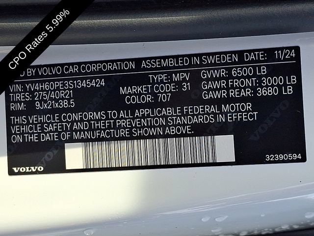 Certified 2025 Volvo XC90 T8 Plus w/ Protection Package Premier AWD/4WD image 30