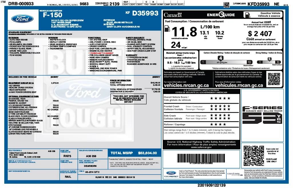 Used 2019 Ford F150 XLT w/ Equipment Group 301A Mid AWD/4WD image 26
