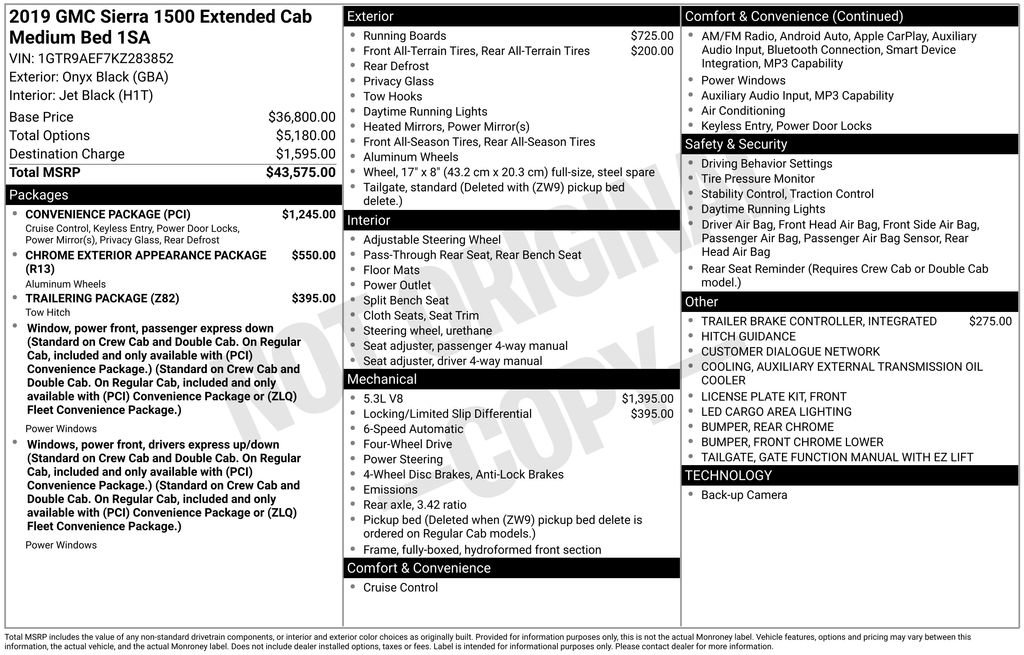 Certified 2019 GMC Sierra 1500 4x4 Double Cab w/ Convenience Package image 30
