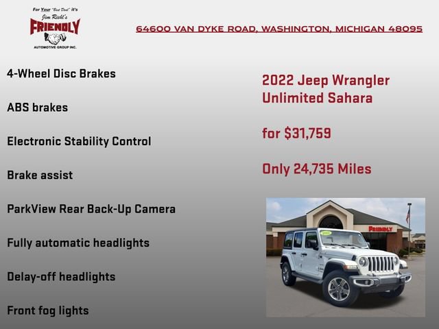Used 2022 Jeep Wrangler Unlimited Sahara AWD/4WD image 20