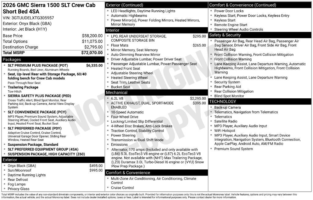 New 2026 GMC Sierra 1500 SLT w/ SLT Premium Plus Package AWD/4WD image 4