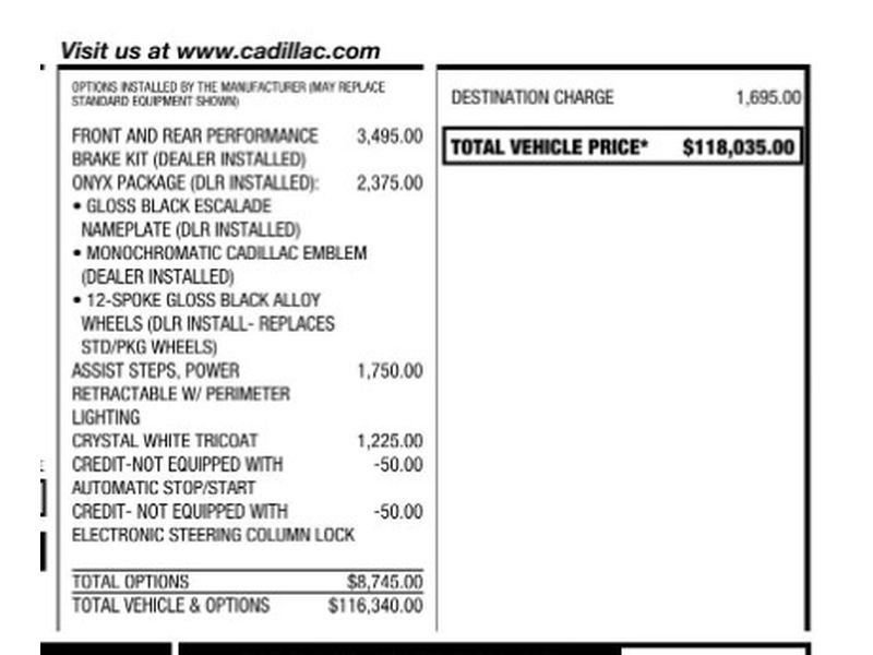 Used 2022 Cadillac Escalade ESV Sport Platinum w/ LPO, ONYX Package image 9