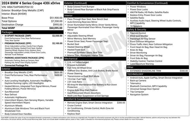 Certified 2024 BMW 430i xDrive Coupe w/ M Sport Package image 14